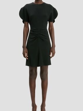 Victoria Beckham Bela Mini Dress In Black Size 12  NWT